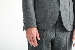 Drapeau Noir Blazer Laine Mérinos Moon Chevrons Gris Cheap