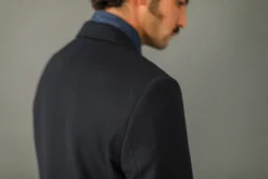 Drapeau Noir Blazer semi-entoilé flanelle Navy Cheap
