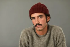 Drapeau Noir Bonnet Laine & Alpaga Bordeaux Store