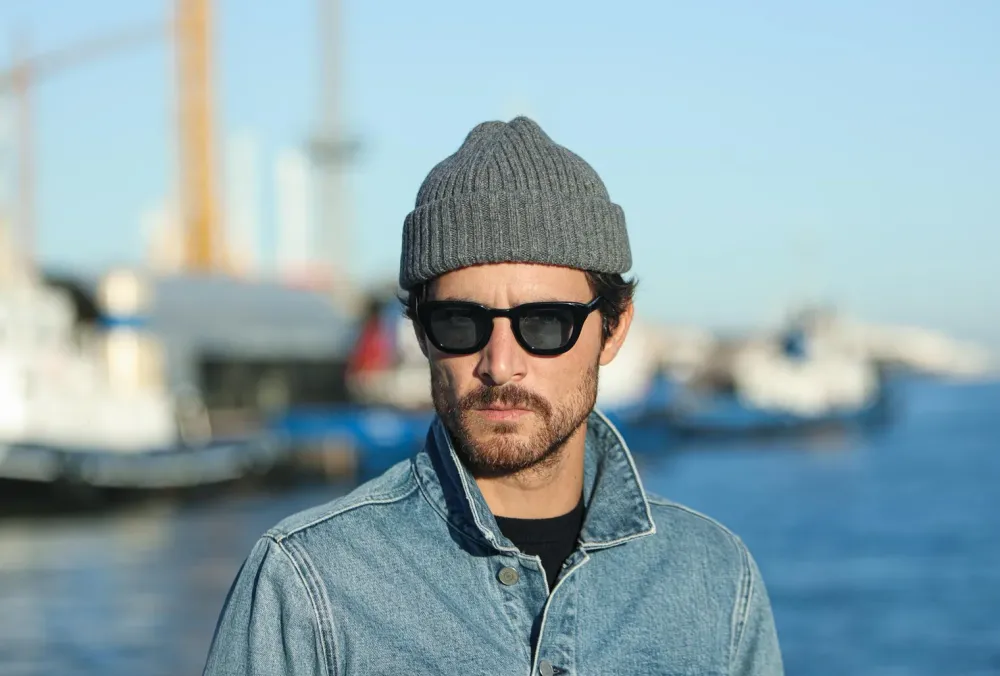 Drapeau Noir Bonnet laine & alpaga Gris Shop