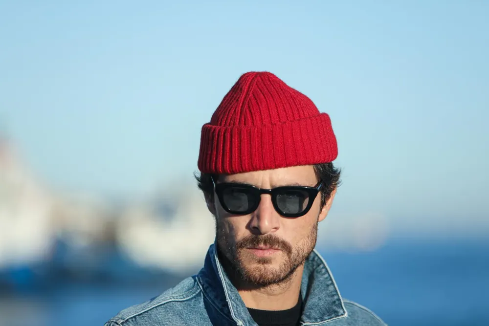 Drapeau Noir Bonnet laine & alpaga Rouge Cheap