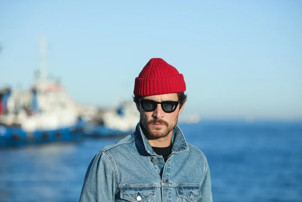Drapeau Noir Bonnet laine & alpaga Rouge Cheap