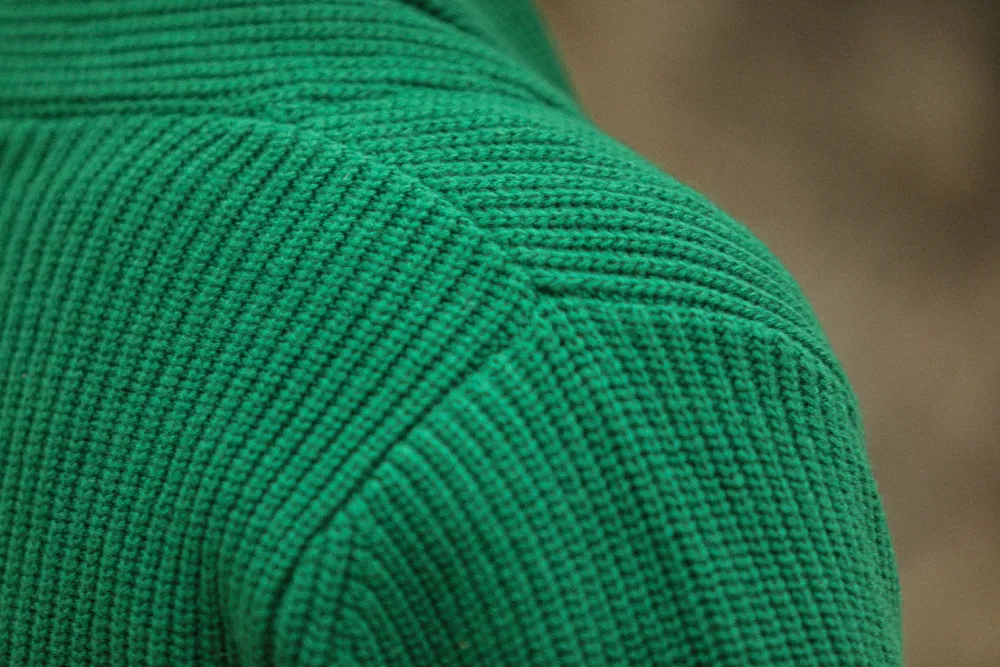 Drapeau Noir Cardigan Lambswool Green Sale