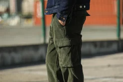 Drapeau Noir Cargo Pants Velours Khaki Best