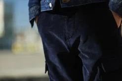 Drapeau Noir Cargo Pants Velours Marine Store