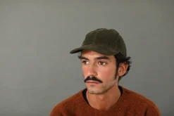 Drapeau Noir Casquette en Velours Khaki Fashion