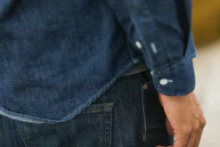 Drapeau Noir Chemise Denim Japonais - Modern Fit Indigo Outlet