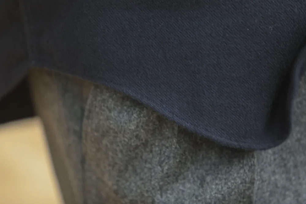 Drapeau Noir Chemise Flanelle - Modern Fit Navy Best Sale