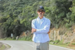 Drapeau Noir Chemise Oxford Rayures Bleue - Modern Fit Stripes Blue Online