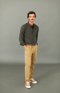 Drapeau Noir Chino Ajusté Camel Best