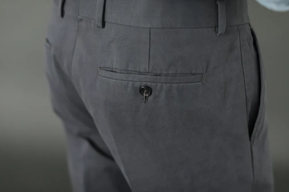 Drapeau Noir Chino Ajusté Gris Dark Grey Fashion