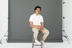 Drapeau Noir Chino Militaire à Pince Beige Sale