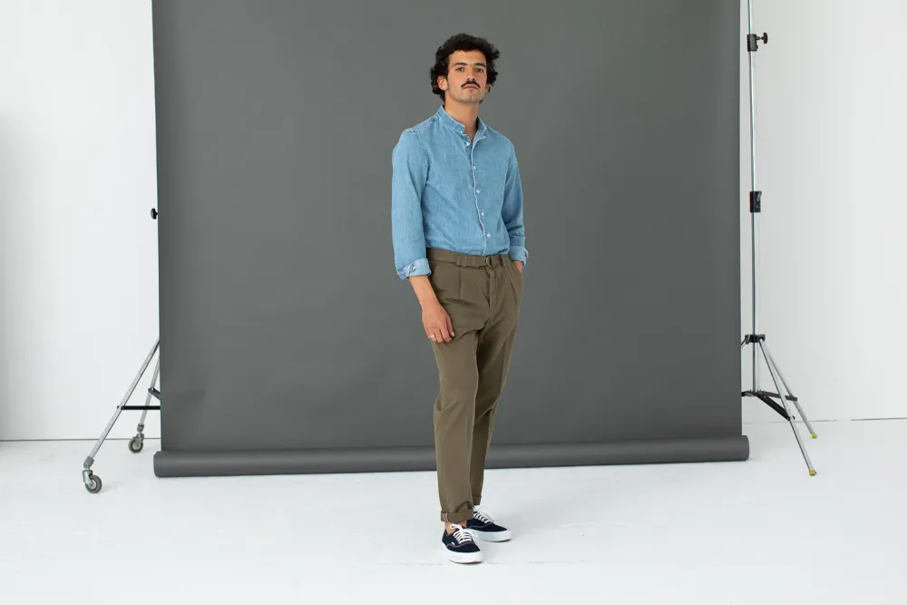 Drapeau Noir Chino Militaire à Pince Khaki Shop