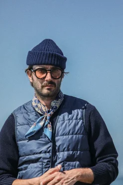 Drapeau Noir Gilet Matelassé Primaloft®️ Navy Cheap