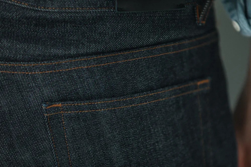 Drapeau Noir Jean Japanese Selvedge Brut - Tapered Fit Indigo Outlet