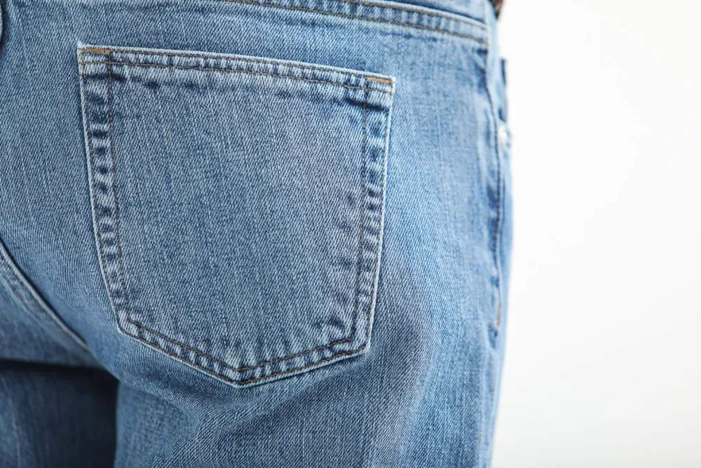Drapeau Noir Jean Kurabo Selvedge Bleached Tapered Light Blue Shop