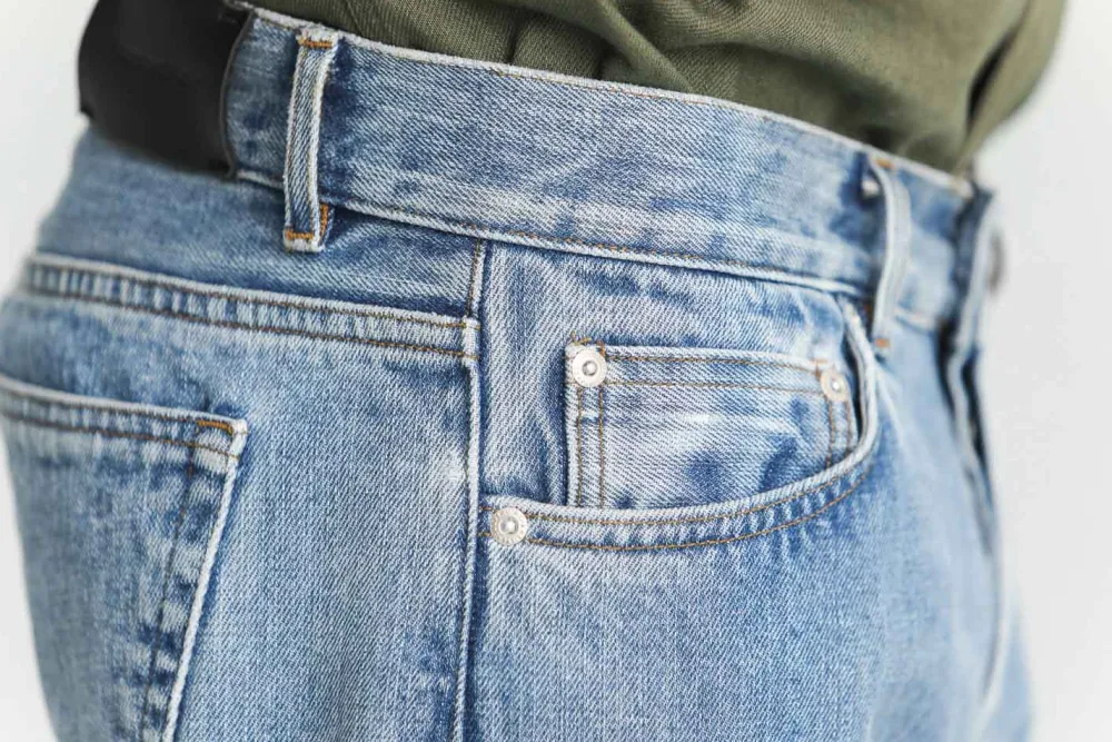 Drapeau Noir Jean Kurabo Selvedge Bleached Light Blue Best Sale