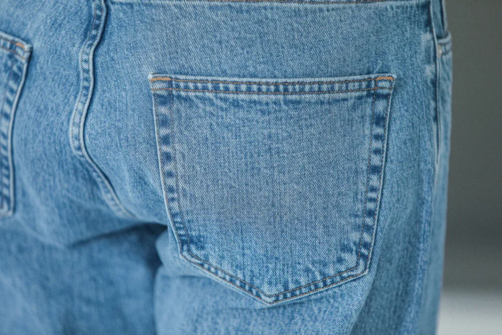 Drapeau Noir Jean Selvedge blue bleach - Comfort Fit Cheap