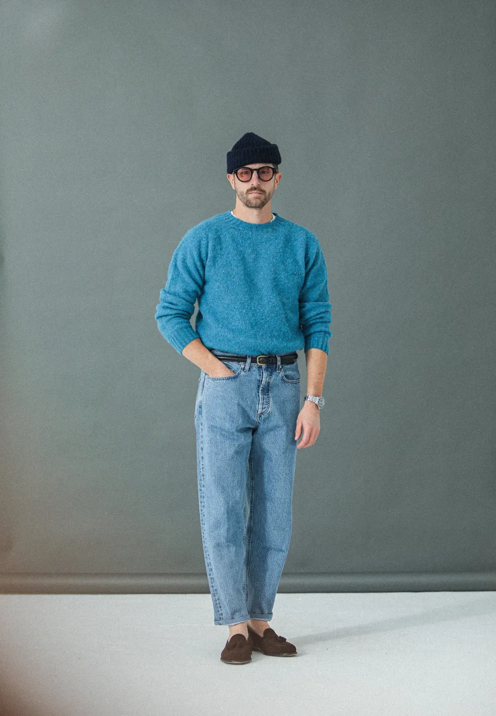 Drapeau Noir Jean Selvedge blue bleach - Comfort Fit Cheap