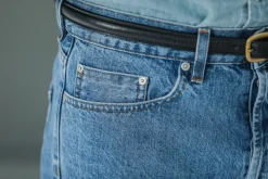 Drapeau Noir Jean Selvedge Blue Bleach - Athletic Fit Light Blue Cheap