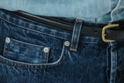Drapeau Noir Jean Selvedge Blue Stonewash - Athletic Fit Bleu Best