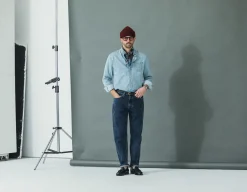 Drapeau Noir Jean Selvedge Blue Stonewash - Athletic Fit Bleu Best