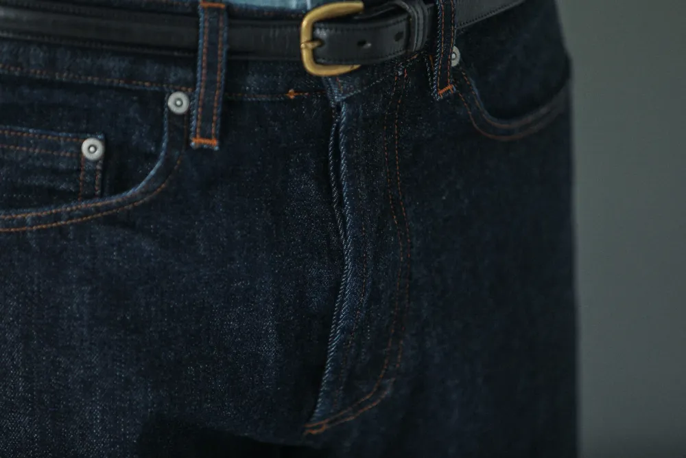 Drapeau Noir Jean Selvedge Japonais - Athletic Fit Indigo Shop