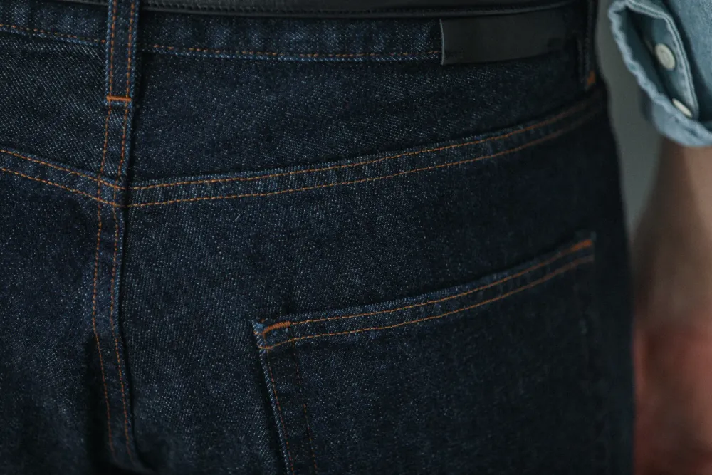 Drapeau Noir Jean Selvedge Japonais - Athletic Fit Indigo Shop