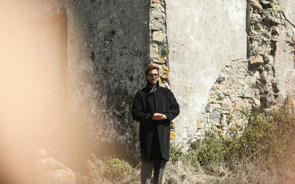 Drapeau Noir Manteau Balmaccan Laine & Cachemire Noir Best