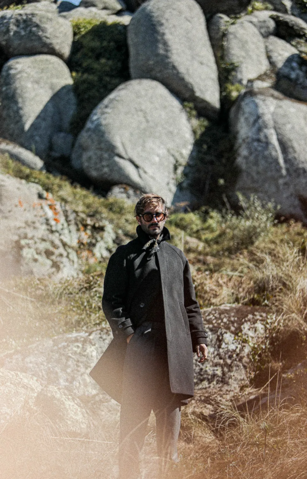 Drapeau Noir Manteau Balmaccan Laine & Cachemire Noir Best