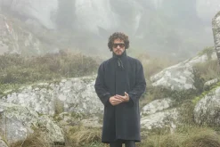 Drapeau Noir Manteau Balmaccan Laine & Cachemire Marine Clearance