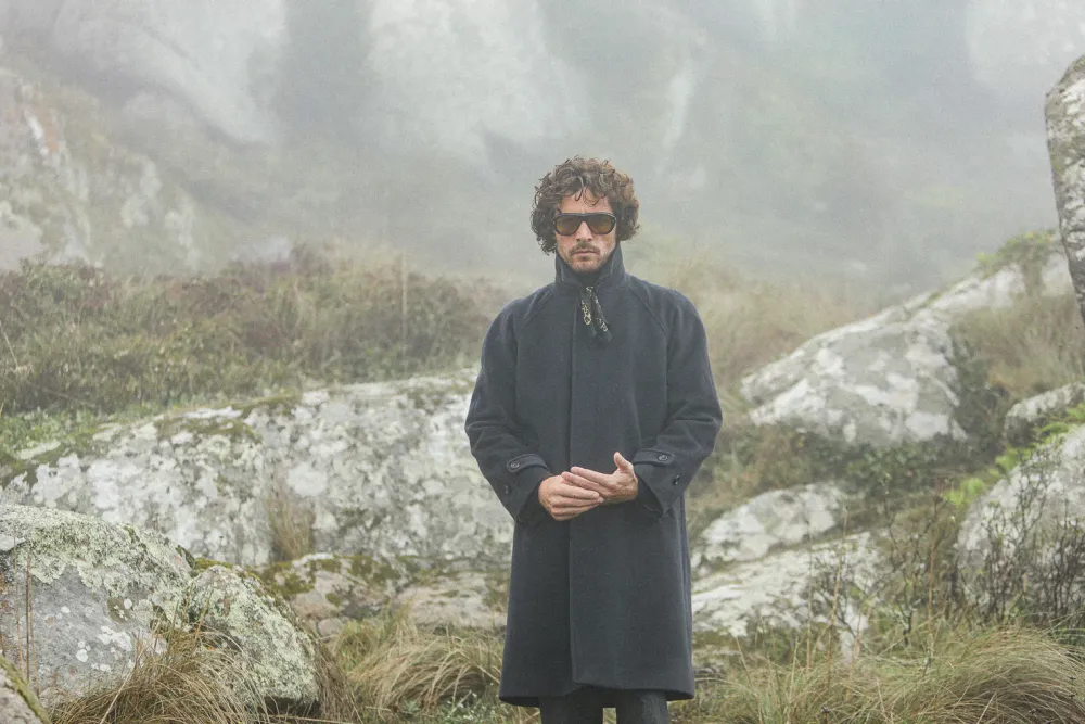 Drapeau Noir Manteau Balmaccan Laine & Cachemire Marine Clearance