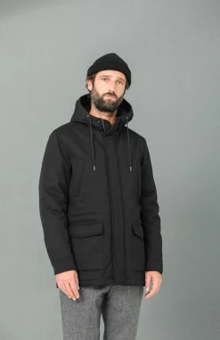 Drapeau Noir Parka Classique Imperméable e Noir Store