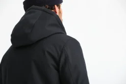 Drapeau Noir Parka Classique Imperméable Marine Navy Best