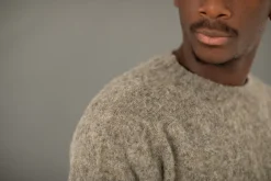 Drapeau Noir Pull Shetland "Shaggy" Gris Light Grey Online