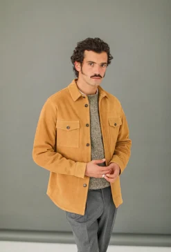 Drapeau Noir Surchemise Cuir Suédé Camel Clearance