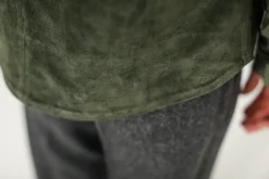 Drapeau Noir Surchemise Cuir Suédé Forêt Vert Best