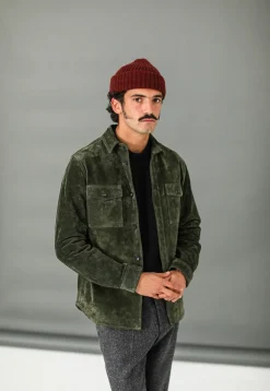 Drapeau Noir Surchemise Cuir Suédé Forêt Vert Best