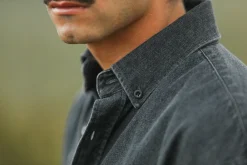 Drapeau Noir Surchemise Denim Black - Modern Fit Blackstonewashed Outlet