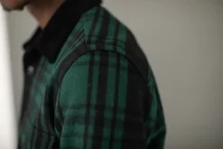 Drapeau Noir Surchemise Laine Tartan Vert & Noir Cheap