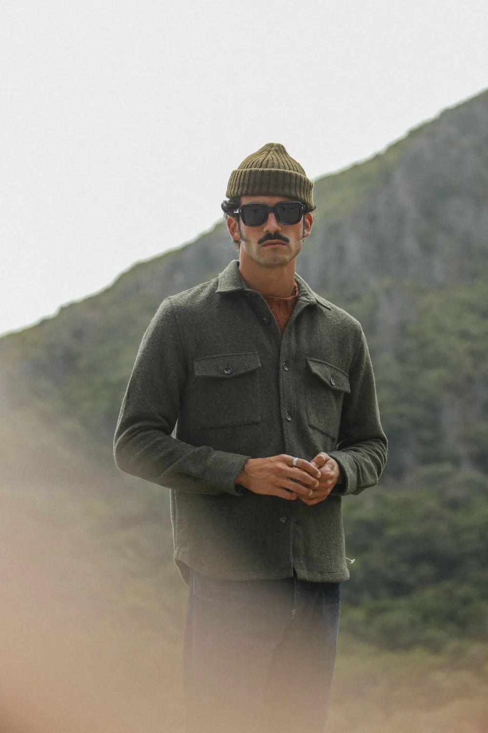 Drapeau Noir Surchemise Lambswool Khaki Sale