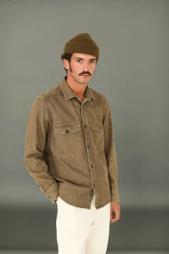 Drapeau Noir Surchemise Militaire Denim Camel Shop