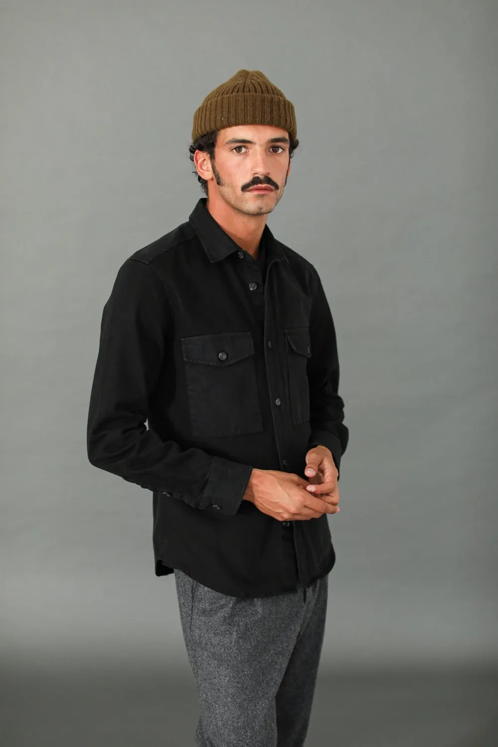 Drapeau Noir Surchemise Militaire Denim Noir Black Online