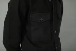 Drapeau Noir Surchemise Militaire Denim Noir Black Online