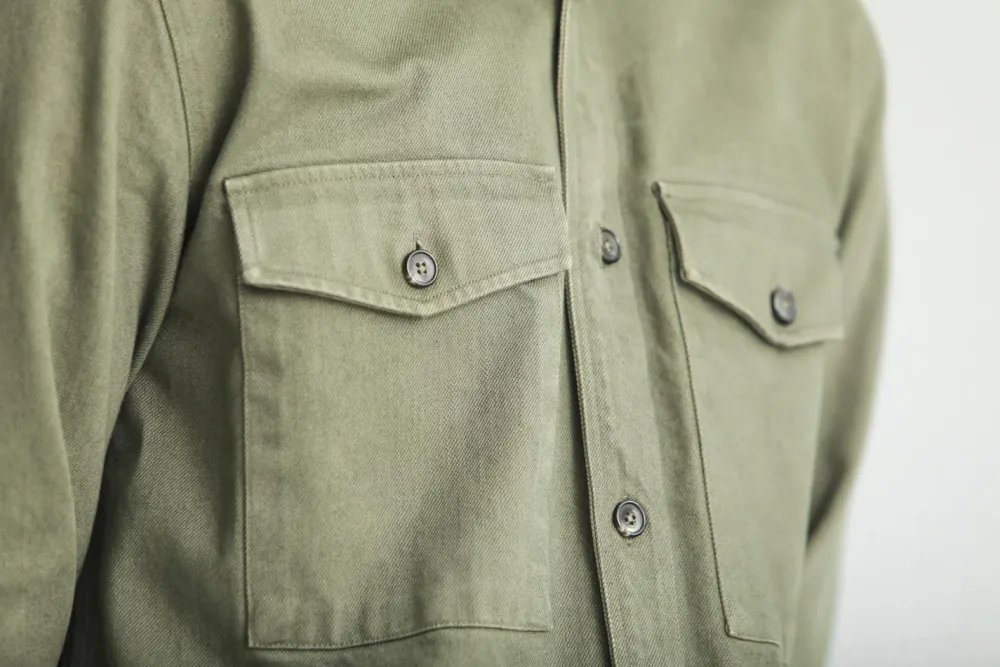 Drapeau Noir Surchemise Militaire Twill Olive Dark Olive Clearance