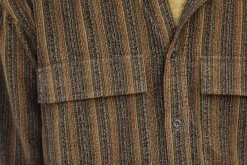 Drapeau Noir Surchemise Military Japan Stripes - Modern Fit Gold Best Sale