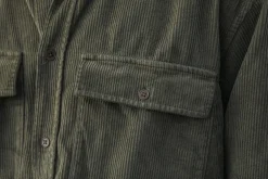Drapeau Noir Surchemise Military Velours - Modern Fit Khaki Best Sale