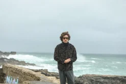 Drapeau Noir Surchemise Velours Japan Paisley - New Modern Fit Navy Online