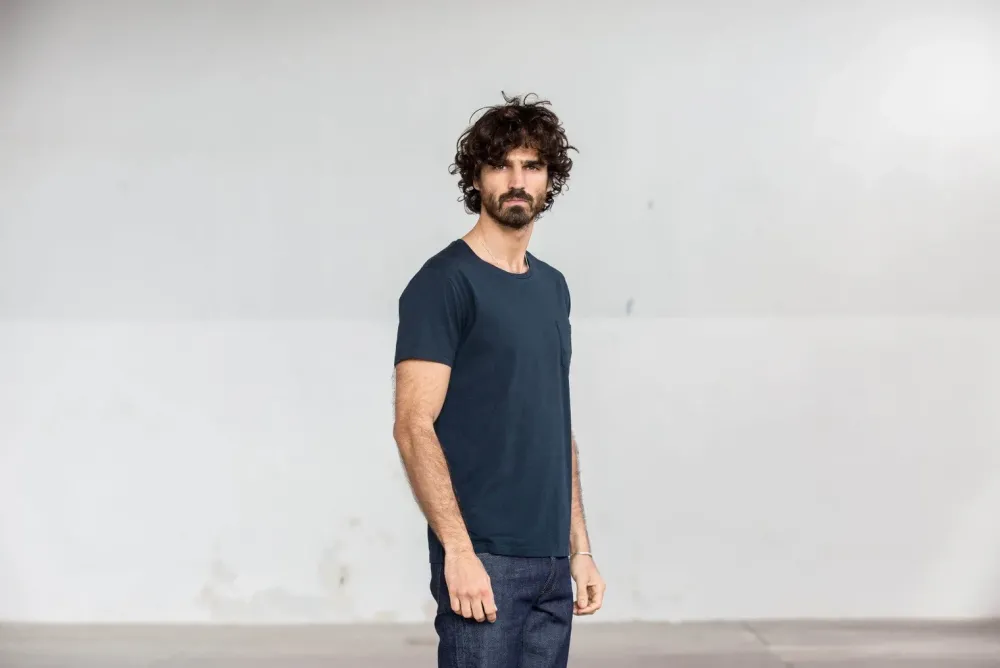Drapeau Noir Tee-shirt Pocket Marine Navy Clearance