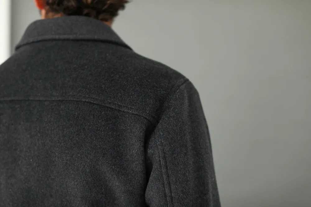Drapeau Noir Veste Laine & Cachemire e Gris Outlet